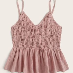 Pink ruffle tank top 🌸